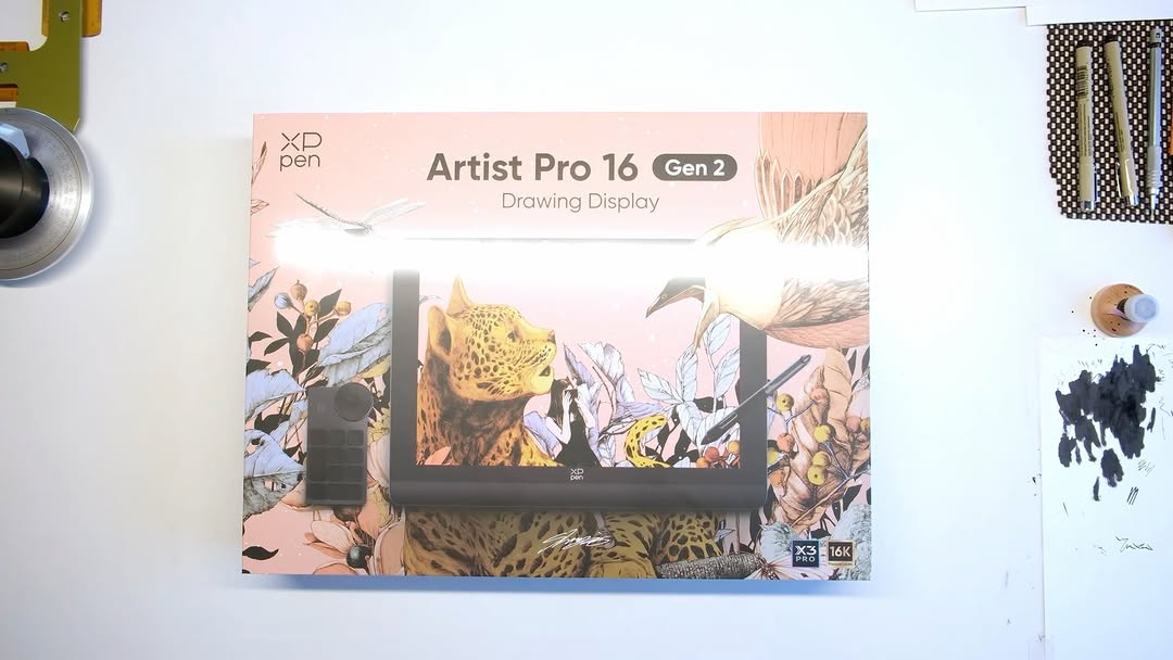 Instagram post by @runeryberg for XPPen. Caption reads: [...] new, it’s shiny, it’s an XPpen Artist Pro 16....