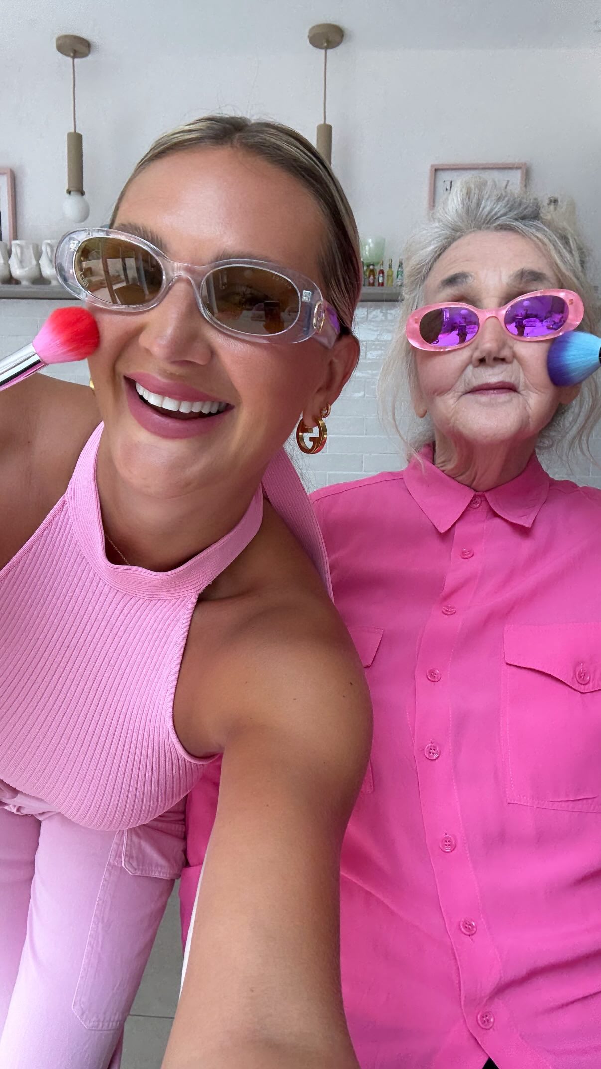 Instagram post by @spectrumsophie for Spectrum Collections. Caption reads: She’s after my makeup stash again…. 🤣💖

Also....