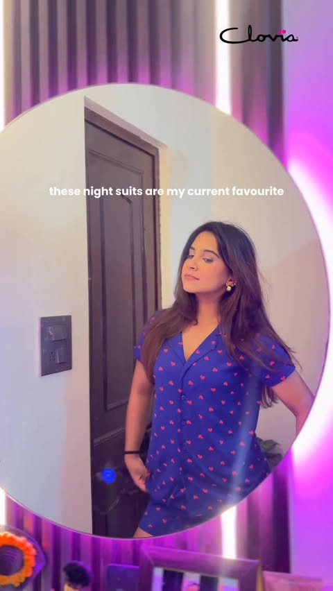 Instagram post by @mehakhasijaa for Clovia. Caption reads: [...] and the softest night suits from....