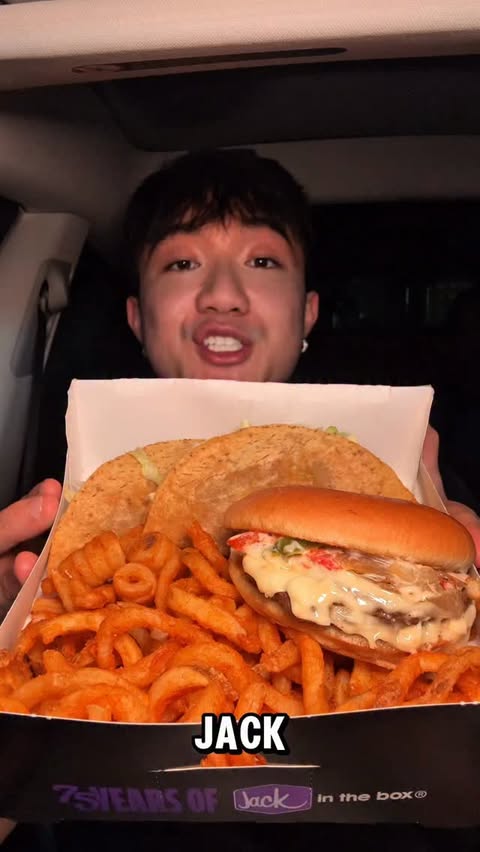 Instagram post by @dlameats for Jack in the Box. Caption reads: @jackinthebox launched the Philly Munchie Meal and....