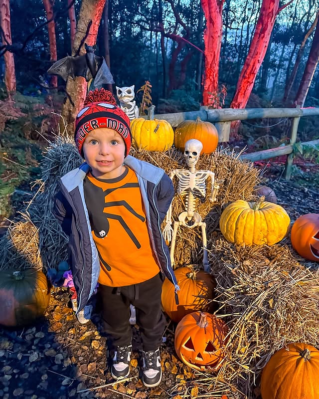 Instagram post by an influencer for Lindex Kids. Caption reads: Magical woodland 💀 PR | We had the most....