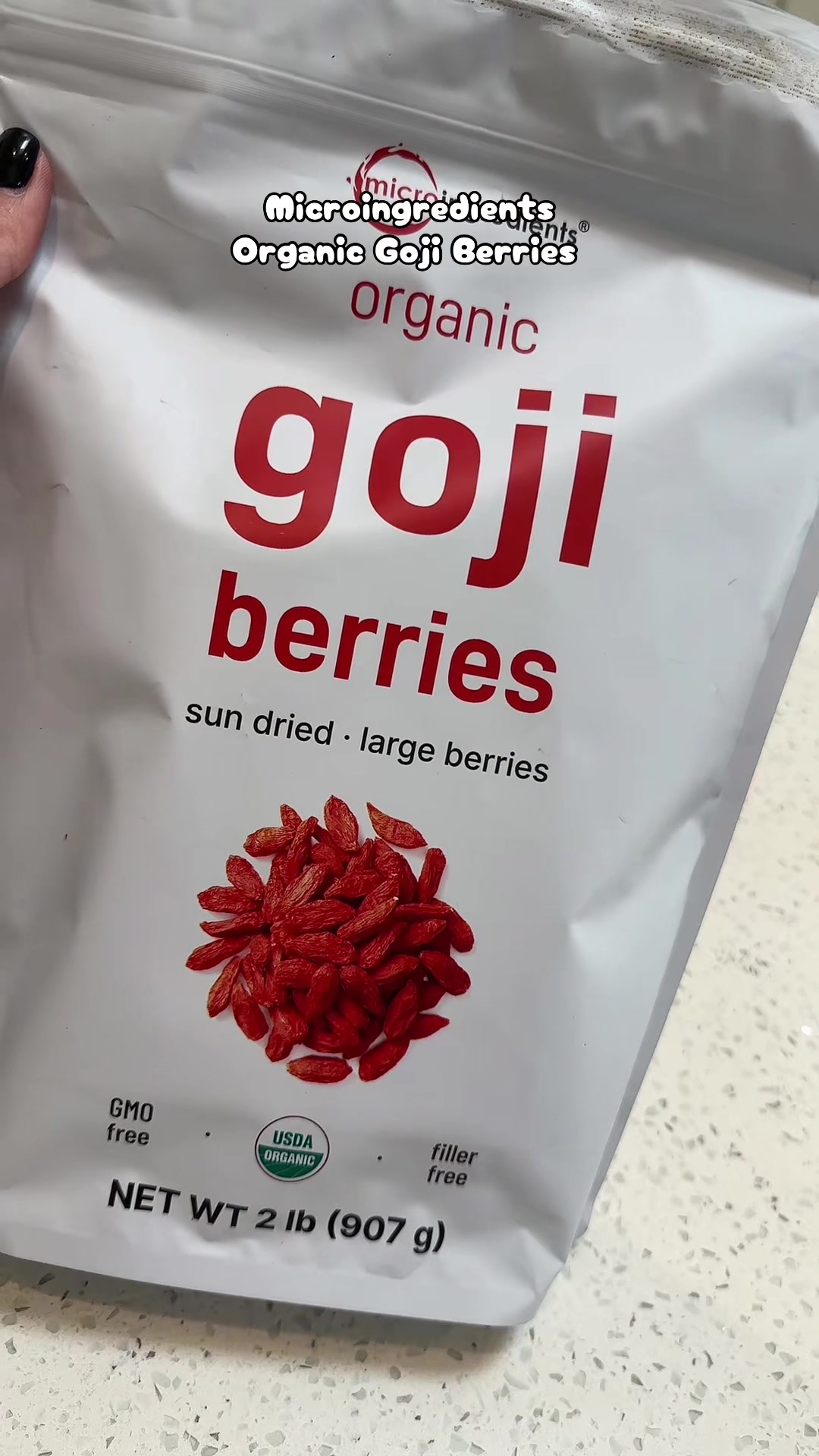 TikTok post by @dailybeautyinspo for Micro Ingredients. Caption reads: [...] clean snacks, these are so good. @Micro....
