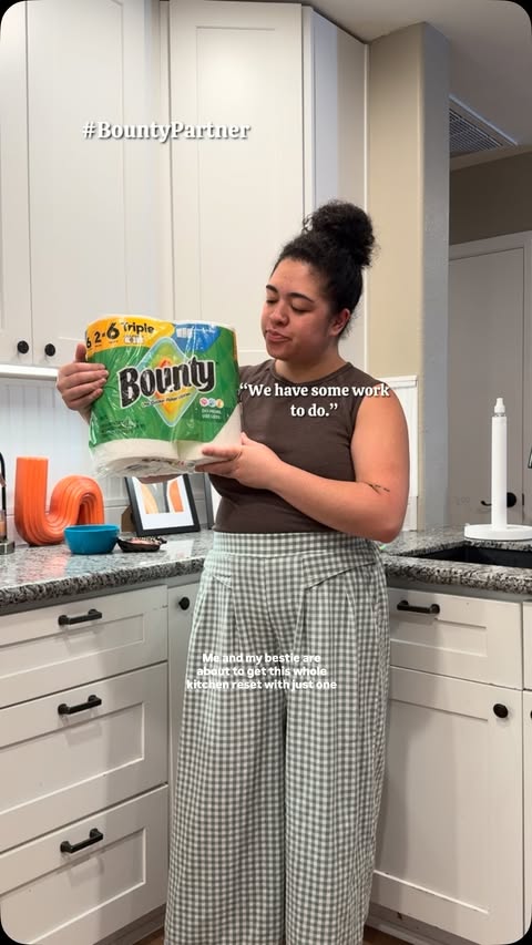 Instagram post by @alanathesahm for Bounty Paper Towels. Caption reads: [...] is here! This is your sign to add....