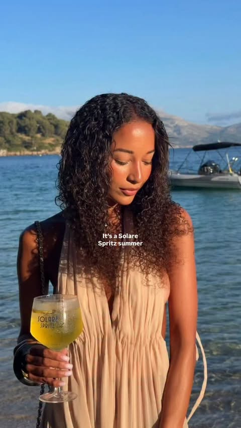Instagram post by @tialew for Freixenet. Caption reads: [...] evening in Mallorca & a sneak peek at....