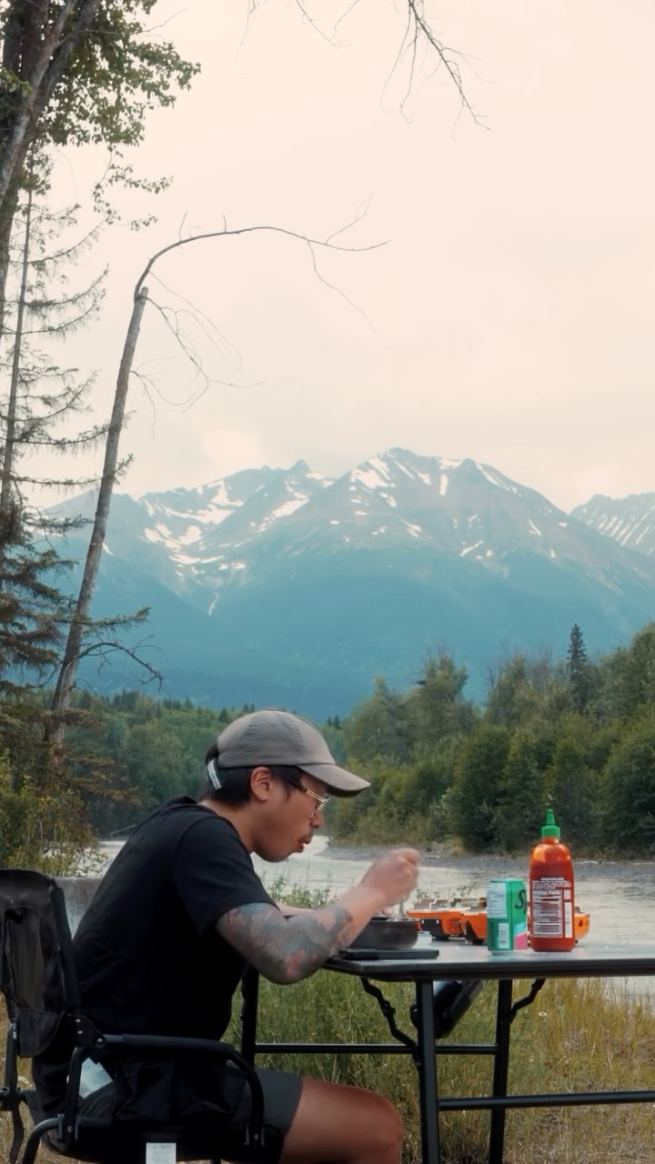 Instagram post by @awildtuan for Jetboil. Caption reads: A day in the life in BC 🎣 nothing like some....