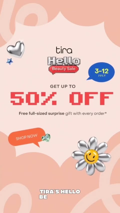 Instagram post by @_m_a_g_i_c_31 for Tira. Caption reads: Tira's Hello Beauty Sale is LIVE! Get up to 50%....