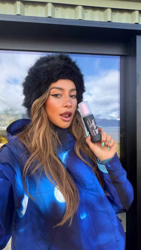 Instagram post by @miaparanihi for MCoBeauty. Caption reads: [...] actually keeps my makeup on all day....