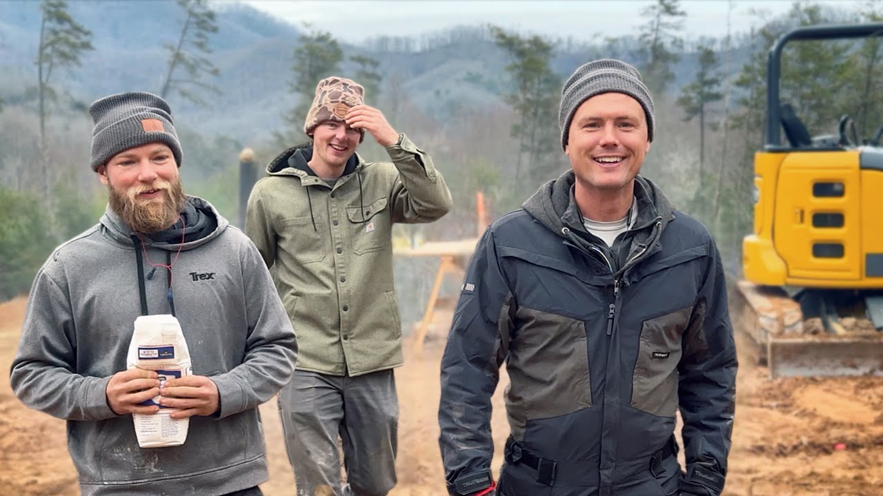 YouTube post by @PerkinsBuilderBrothers for VEVOR. Caption reads: Episode 2: Building A Dream Retirement Home.