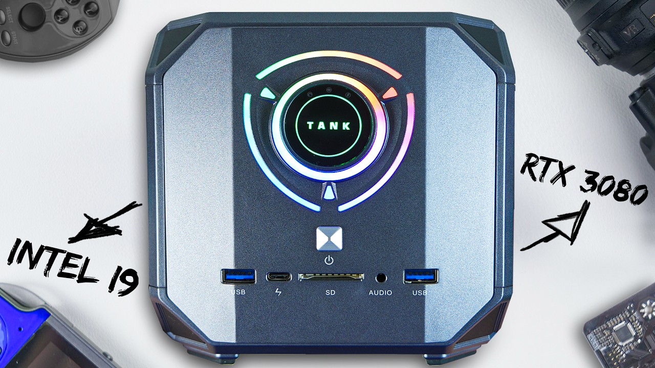 YouTube post by @ToastyBros for ACEMAGIC. Caption reads: This Mini PC is a Gaming PC Killer! ACEMAGIC Tank....