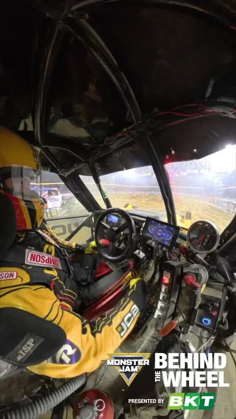 Instagram post by @tristanengland_ for Monster Jam. Caption reads: [...] ride with Tristan England! 🚜⁣ ⁣ #MonsterJam....