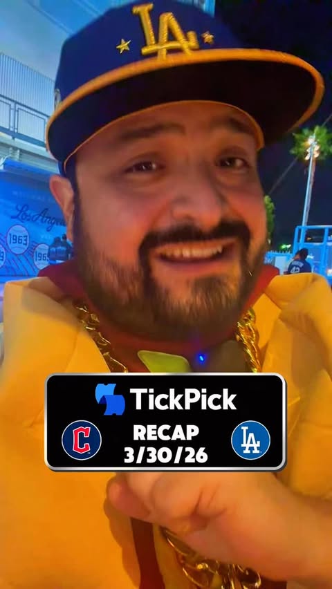 Instagram post by @theladodgerdog for TickPick. Caption reads: [...] #LADodgers #DodgerBaseball #MLB....