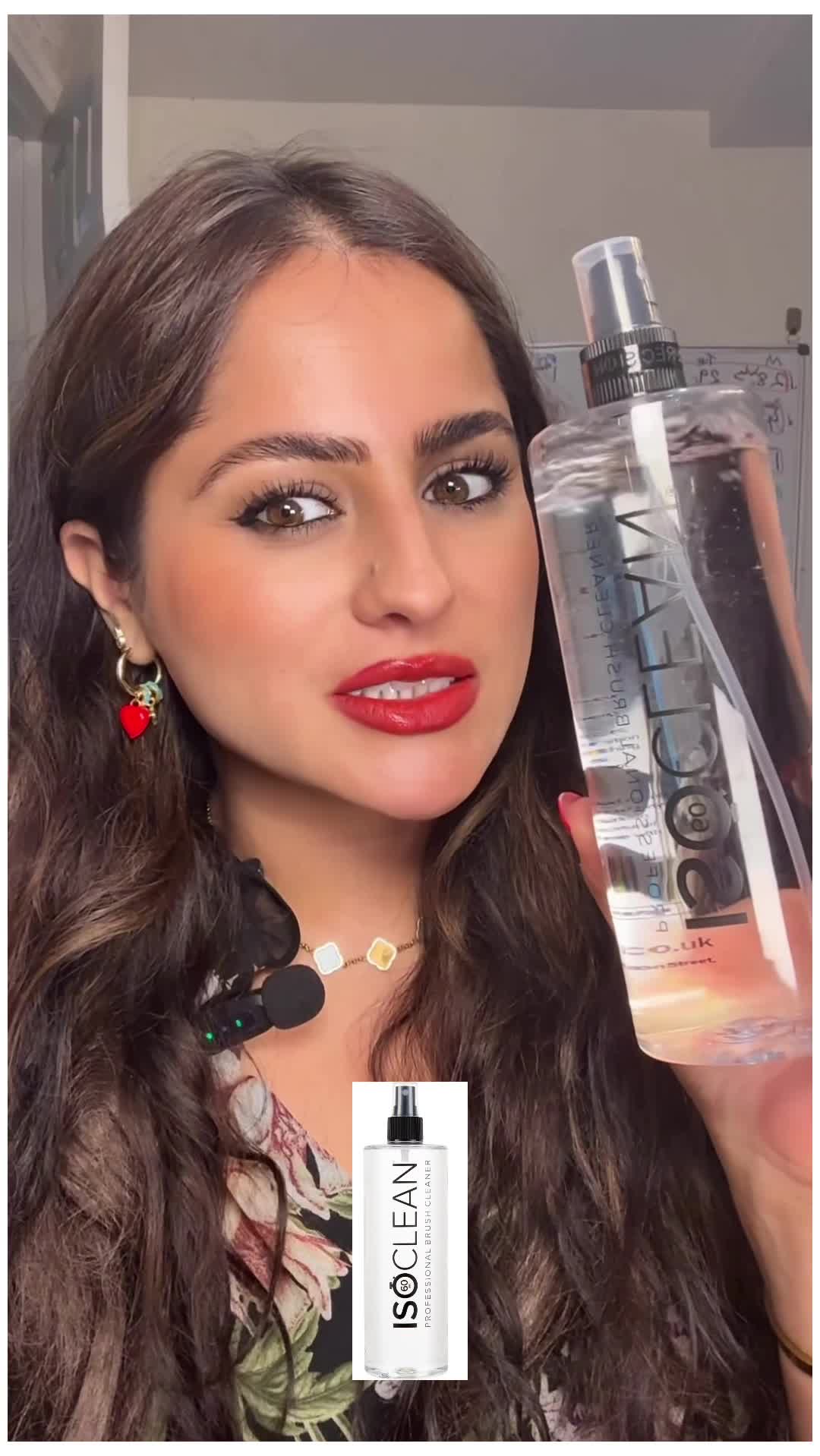 TikTok post by @afshaology for ISOCLEAN. Caption reads: 🧼✨ Your makeup’s best friend? A clean start! ISO....