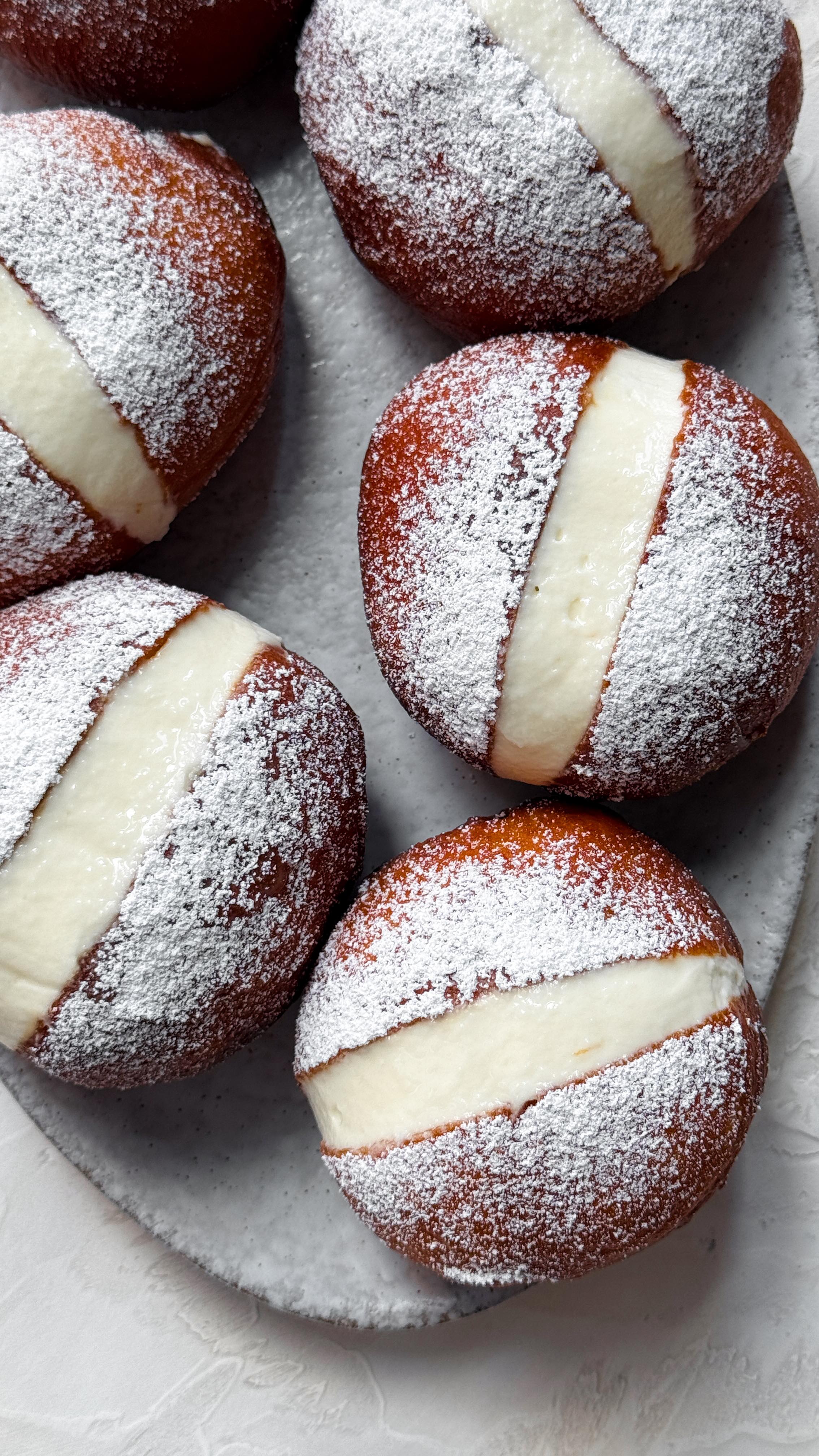 Instagram post by @thedeeperlivingeats for Icelandic Provisions. Caption reads: SALTED CARAMEL BANANA MARITOZZI DONUTS.

When I....