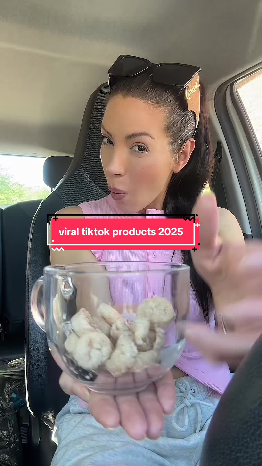 TikTok post by @milanasalerno for Broadway Candy. Caption reads: #creatorsearchinsights viral tiktok products 2025....