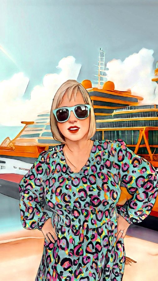 Instagram post by @confidenceandadventure for Vionic Shoes. Caption reads: I'm going on a cruise 
Should I bring this cutie....