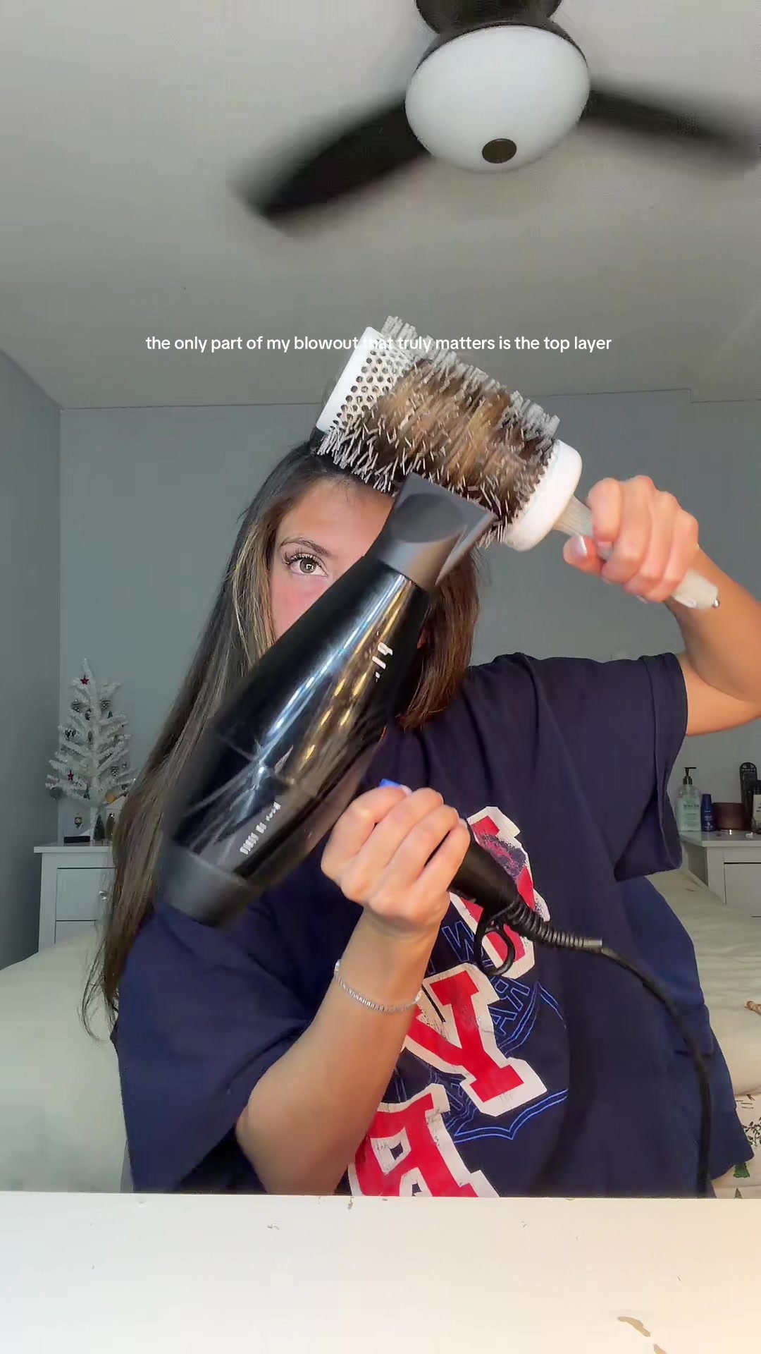 TikTok post by @lysstrepel for BaBylissPRO. Caption reads: 🧸✨ @babylissprousa #blowout #hairstyles....