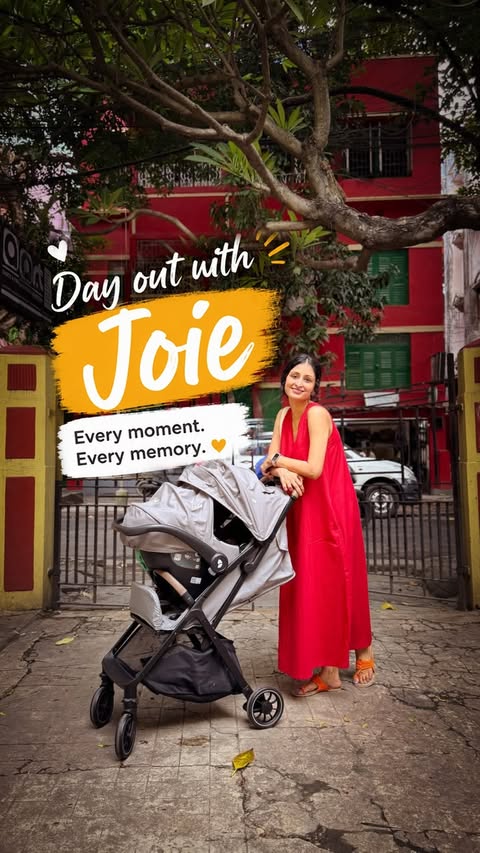 Instagram post by @chitrangadasatarupa for Joie Baby Gear. Caption reads: From phone, wallet and keys to carrying an entire....