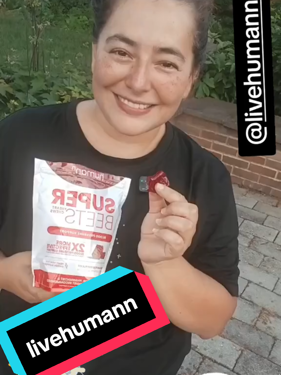 TikTok post by @sindyrivas18 for Humann. Caption reads: @livehumann #energy #bloodpressure #heart [...].