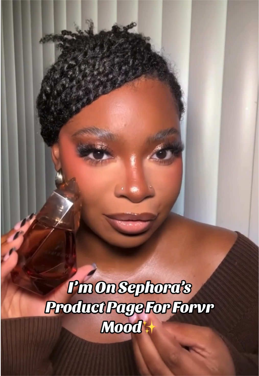 TikTok post by @ashleecookk for FORVR MOOD. Caption reads: [...] the @sephora product page for the new @FORVR....