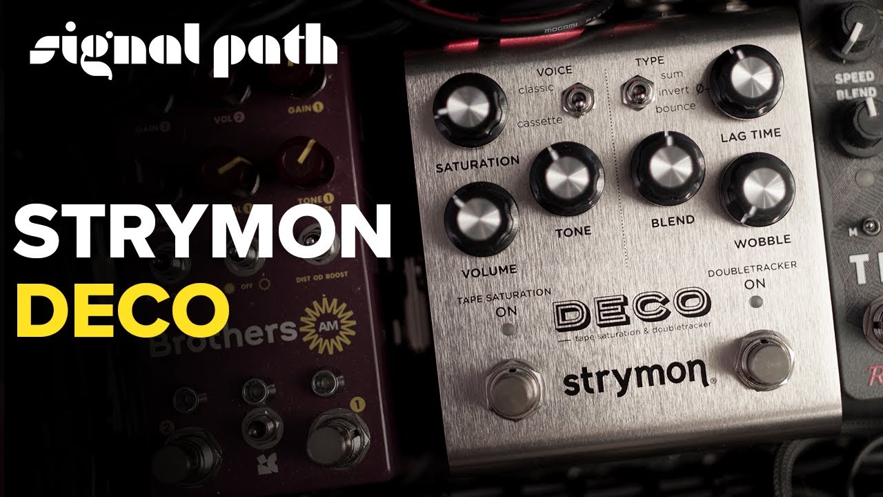 YouTube post by @signalpath for Stringjoy. Caption reads: Strymon's Most Underrated Pedal? feat. .