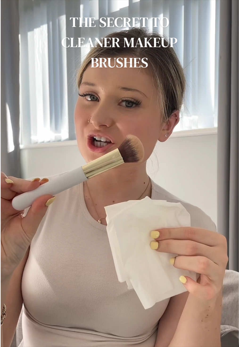 TikTok post by @amy_webb.xx for ISOCLEAN. Caption reads: The secret to cleaner brushes @ISOCLEAN keeps my....