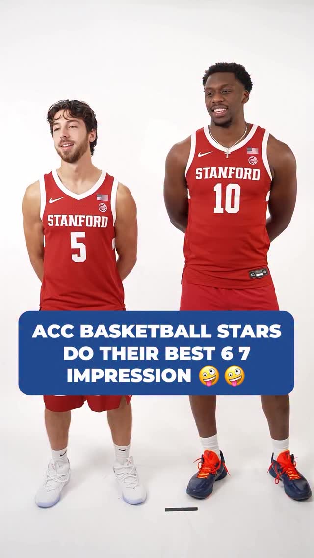 Instagram post by @marchmadnesswbb for Bleacher Report. Caption reads: ACC players giving us their best 6 7 impression 😭.