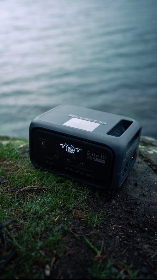 Instagram post by @gorptexx for BLUETTI. Caption reads: The perfect on the go portable power station. The....