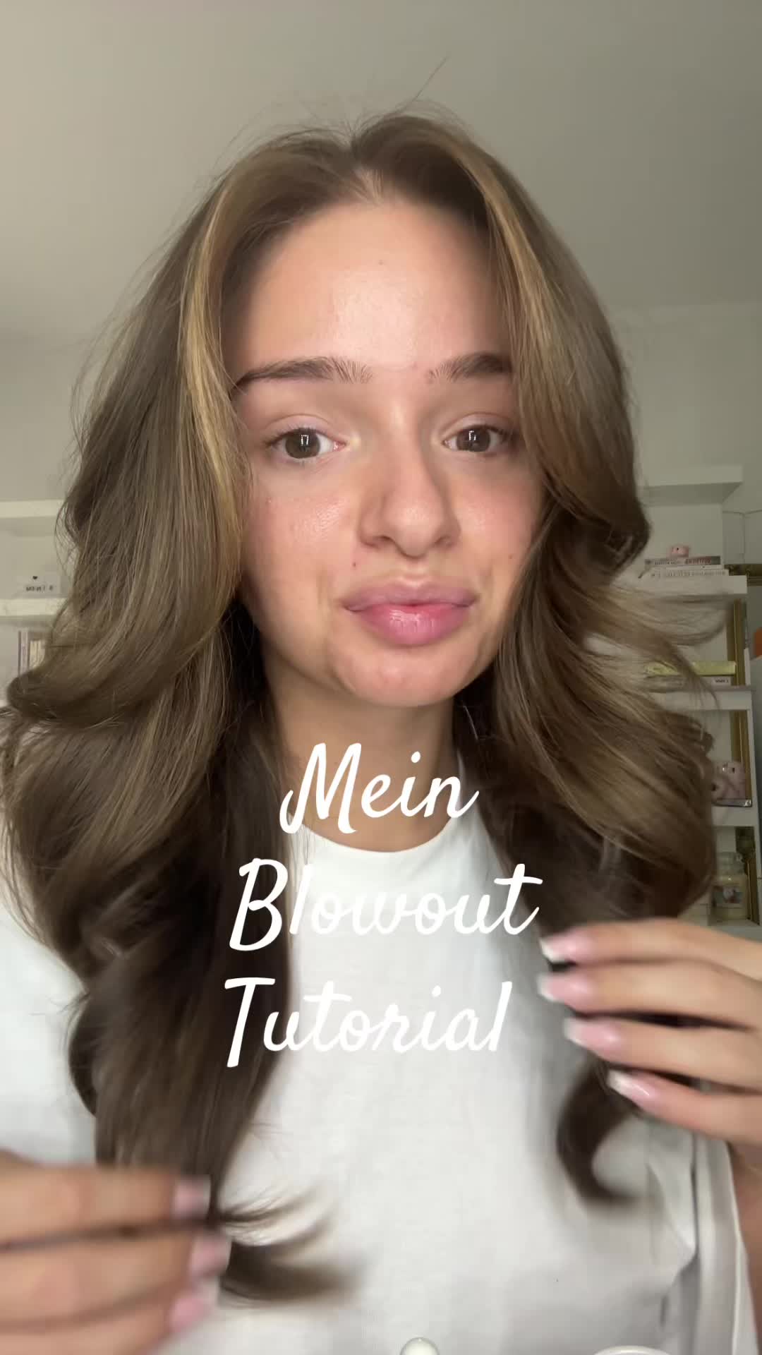 TikTok post by @sinembck for Living Proof. Caption reads: Liebe Blowour Frisuren Produkte von @Living Proof,....