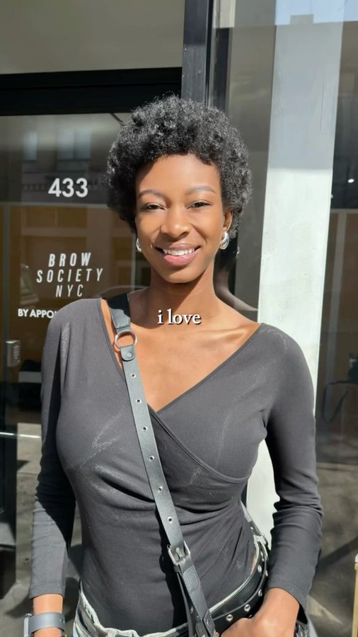 Instagram post by @augustah for EME STUDIOS. Caption reads: Fresh brows, fluffy as fawk fro, and....