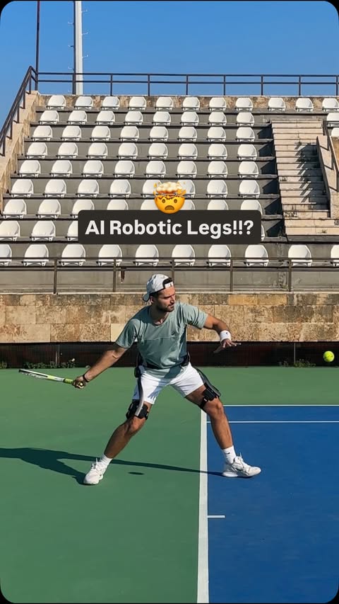 Instagram post by @born.for.tennis for Hypershell. Caption reads: [...] First Outdoor Exoskeleton 👉🏼 The....