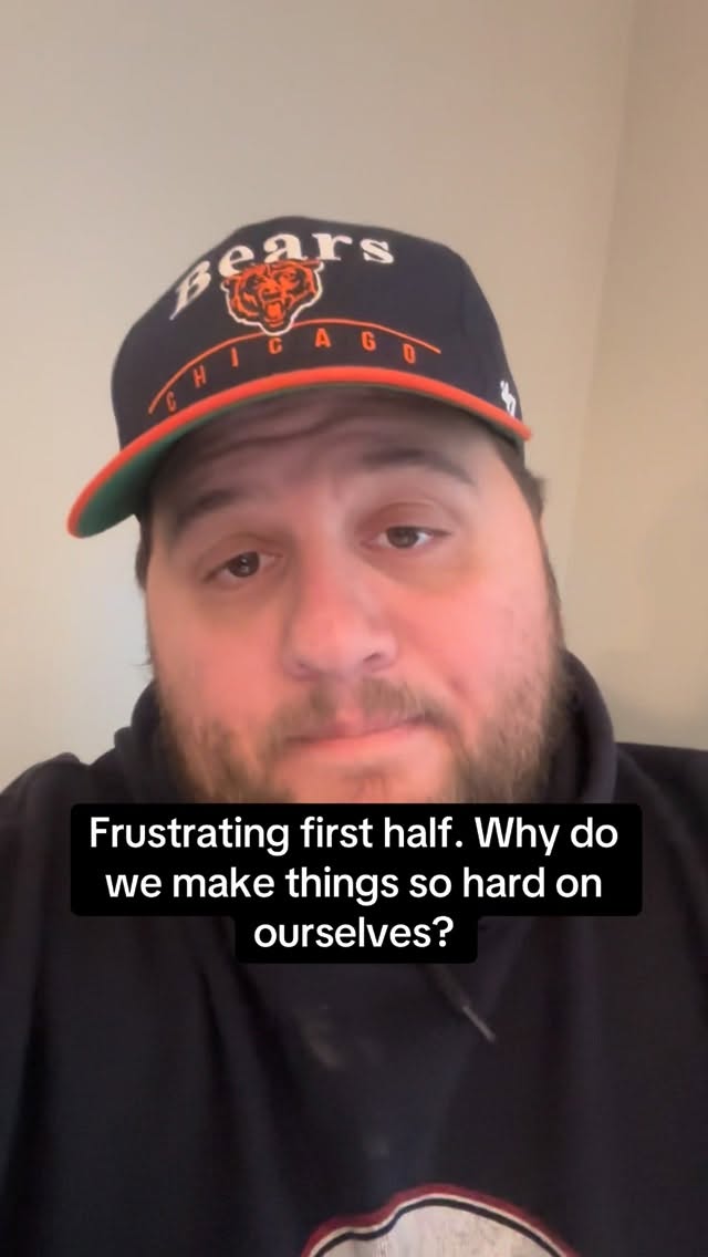 Instagram post by @eddiebarstool for Barstool Sports. Caption reads: Ugly first half by the Bears @eddiebarstool.