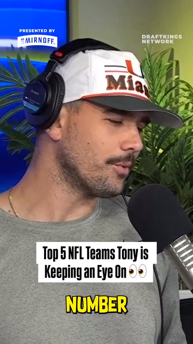 Instagram post by @10daytony for Dan Le Batard Show with Stugotz. Caption reads: Top 5 teams in the NFL that @10daytony is keeping....