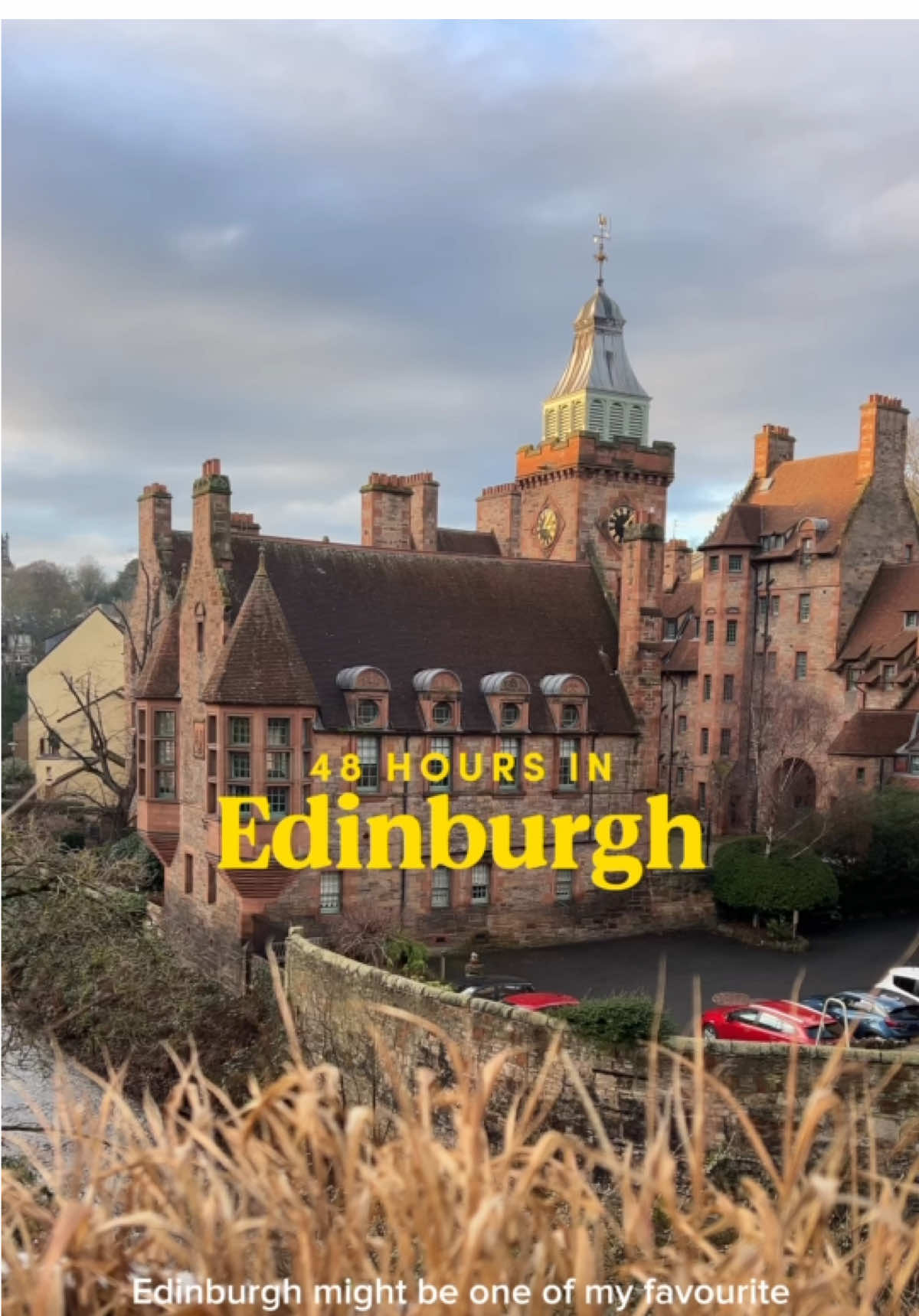 TikTok post by @adell.explores for Best Western. Caption reads: 48 hour travel guide to Edinburgh....