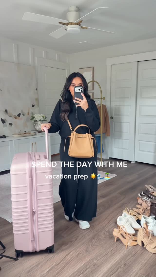 Instagram post by @rachelmirandablog for Nordstrom. Caption reads: Share your travel prep tips with me below!! Spend....