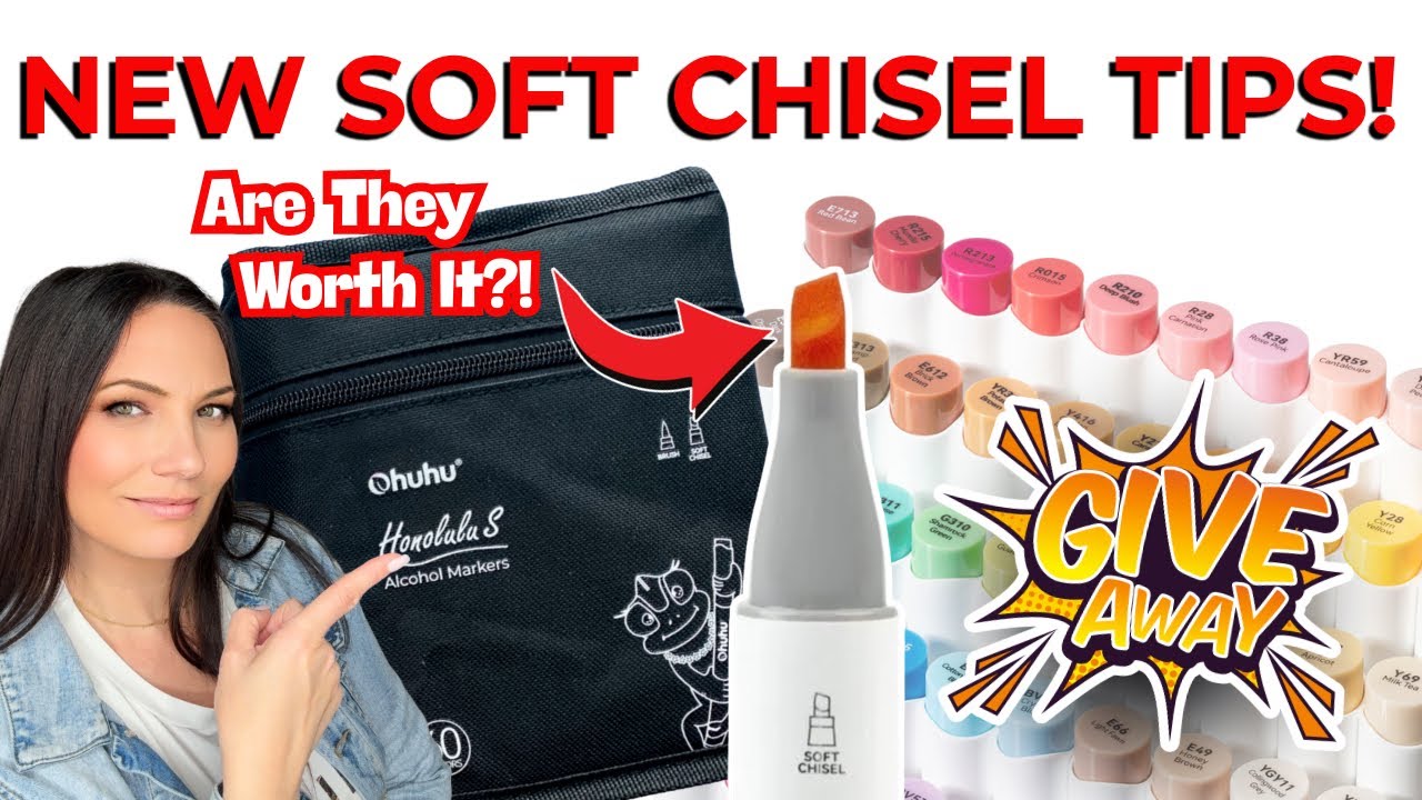 YouTube post by @MyColourfulCountryLife for Ohuhu. Caption reads: Are Ohuhu’s new Soft Chisel Tip Markers [...].