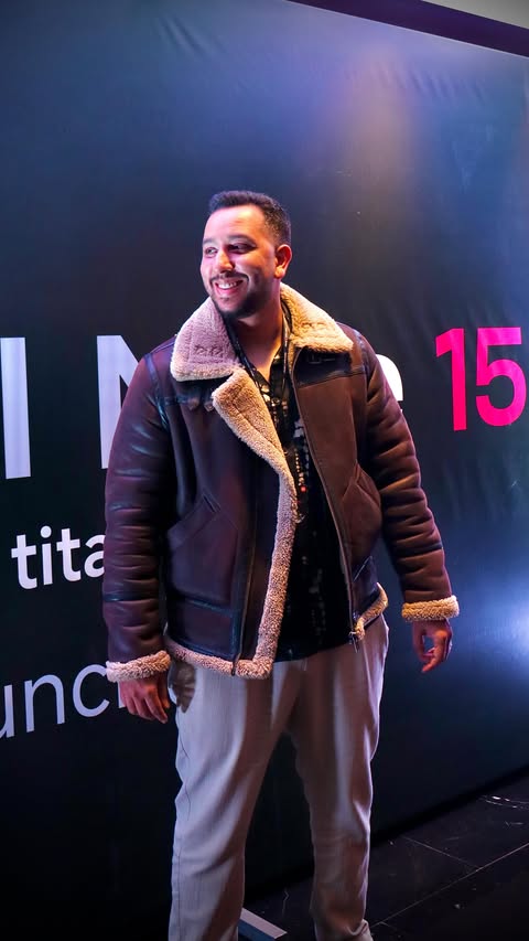 Instagram post by @ayoubabelouah for Xiaomi. Caption reads: ⁨	⁨	REDMI Note 15 📱 

‎هاتف كيجمع بين أداء قوي....