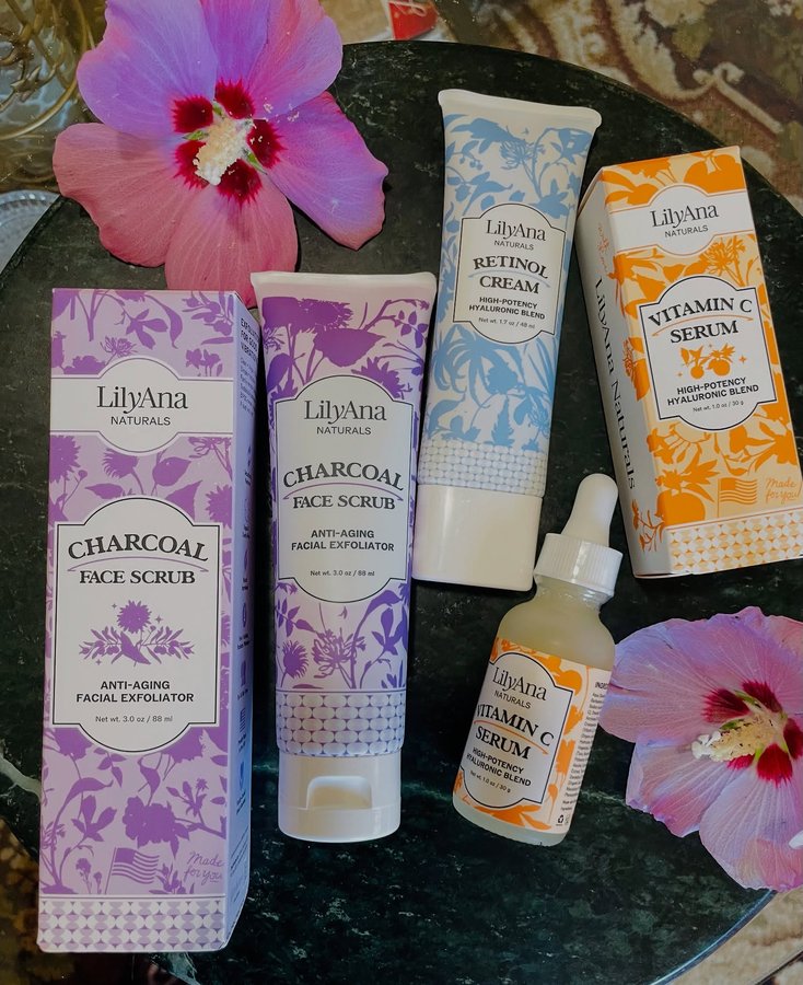 Instagram post by @sanchalilovetolive for Lilyana Naturals. Caption reads: [...] clearer complexion #gifted....