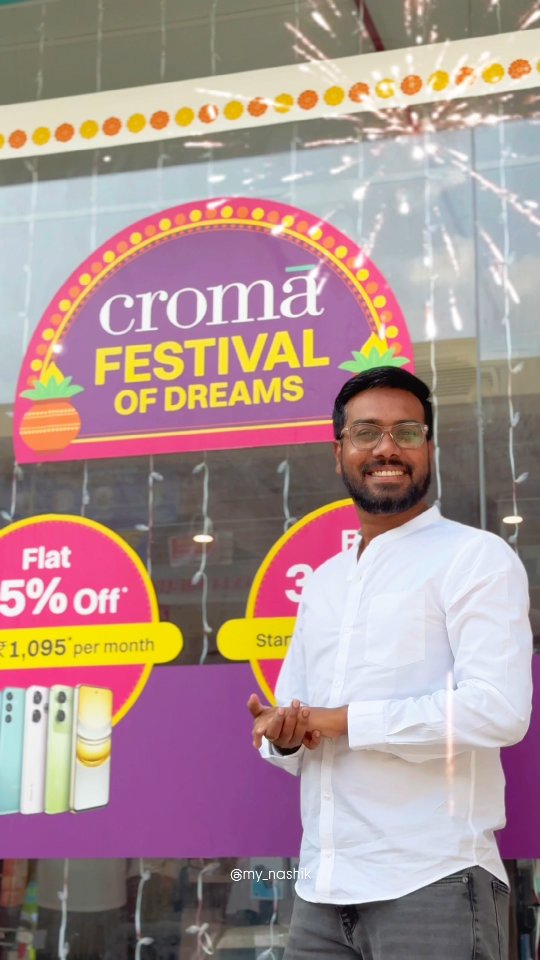 Instagram post by @my_nashik for Croma. Caption reads: Diwali is here… and you know that is the time for....