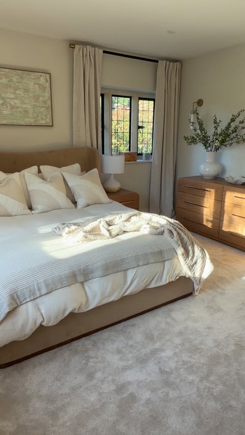 Instagram post by @nina_homeandgarden for West Elm. Caption reads: [...] room reveal…. What do you think? • AD....