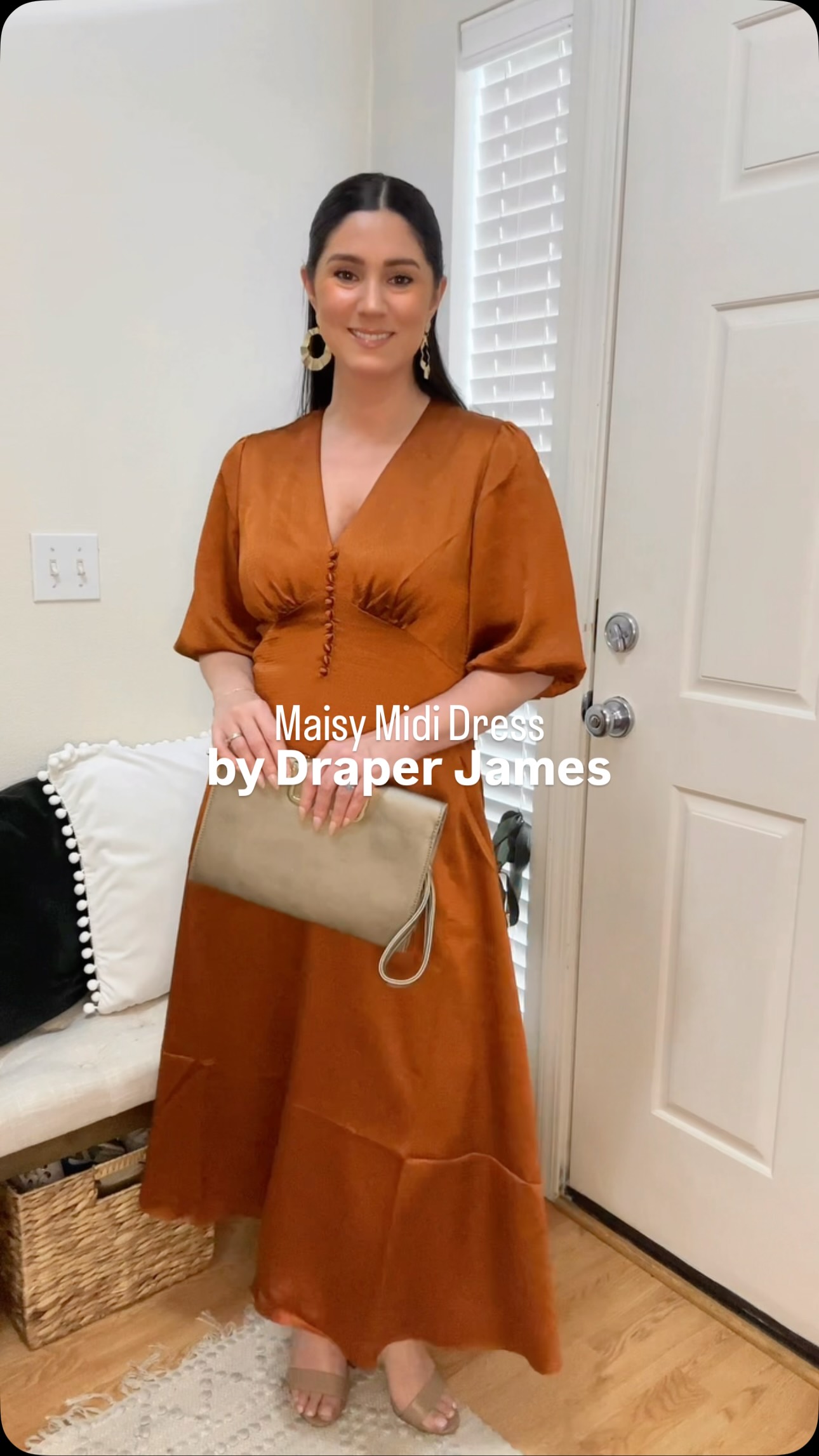 Instagram post by @jmelynnh7 for Draper James. Caption reads: [...] season and this Maisy midi dress by....