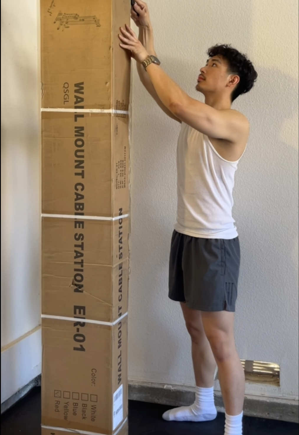 TikTok post by @aaron.m.chan for MIKOLO. Caption reads: Setting up the Mikolo G3 Cable Machine....