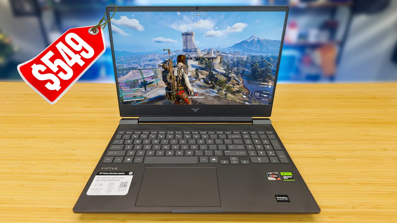YouTube post by @ToastyBros for Newegg. Caption reads: We Bought a $549 Gaming Laptop...Should You?.