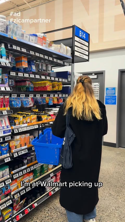 Instagram post by @katlinsannan for Zicam. Caption reads: [...] Walmart run for the winter—can’t forget....