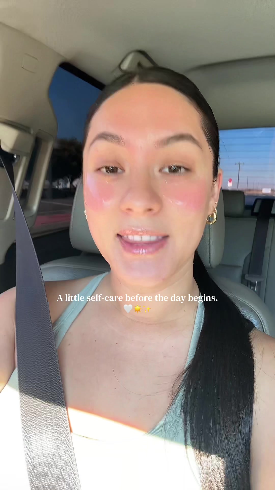 TikTok post by an influencer for COSRX. Caption reads: These COSRX eye patches are my go-to [...].
