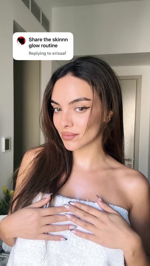 Instagram post by @ninayousef11 for NUXE. Caption reads: Simple ✨

1- Use Gluta-hya serum burst lotion with....