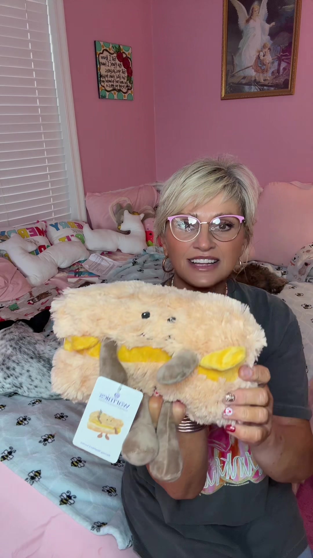 TikTok post by @colesmom21 for Warmies. Caption reads: Everyone needs a warmie!!!#holidayhaul #warmies....