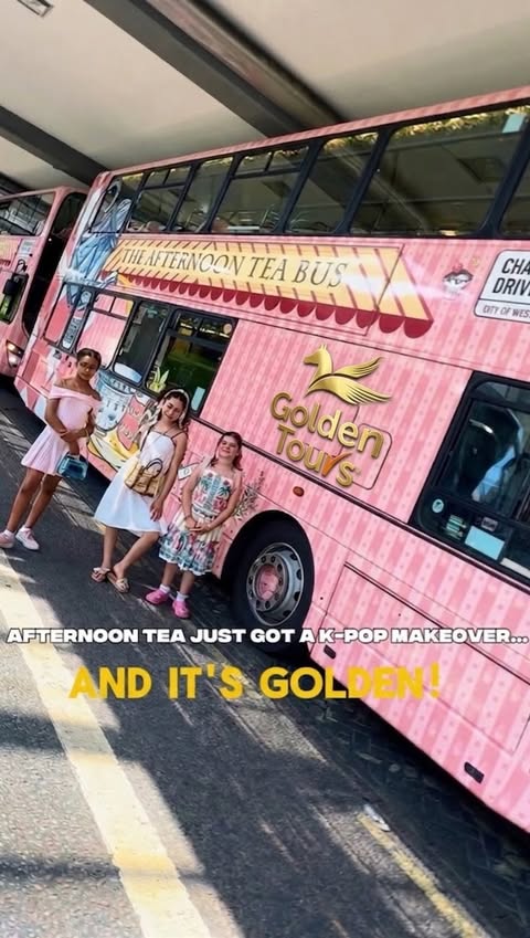 Instagram post by @adorn_my_home_across_seas for London | Explore. Caption reads: Afternoon tea just got a K-pop makeover... and....
