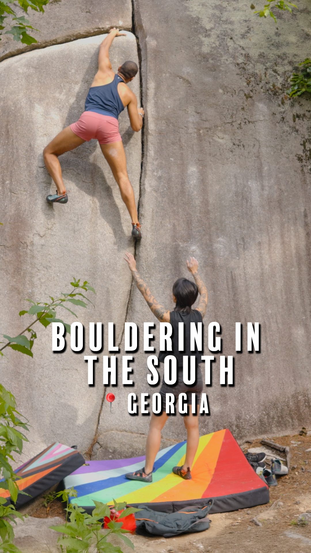 Instagram post by @jaytray94 for Thrillist. Caption reads: Ever wanted to try bouldering? The full-body,....