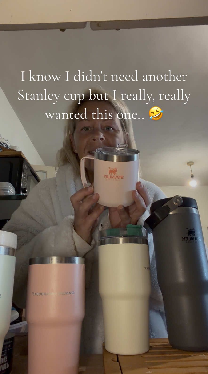 TikTok post by @jessica01985 for Stanley 1913. Caption reads: I freaking love this @Stanley Brand mug, cup....