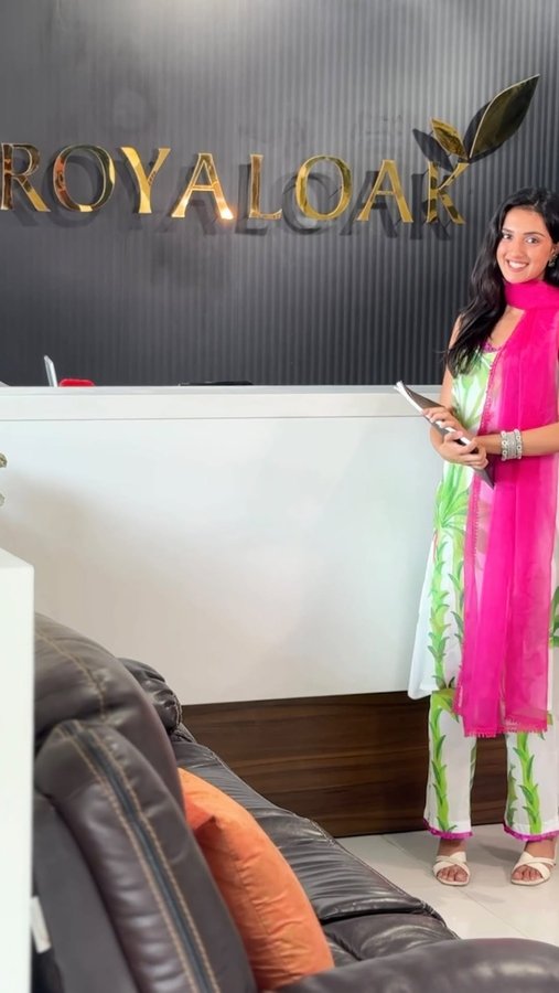 Instagram post by @nikitawadhawan014 for Royaloak Furniture. Caption reads: Transform your festive season with Royaloak! 🎁✨....